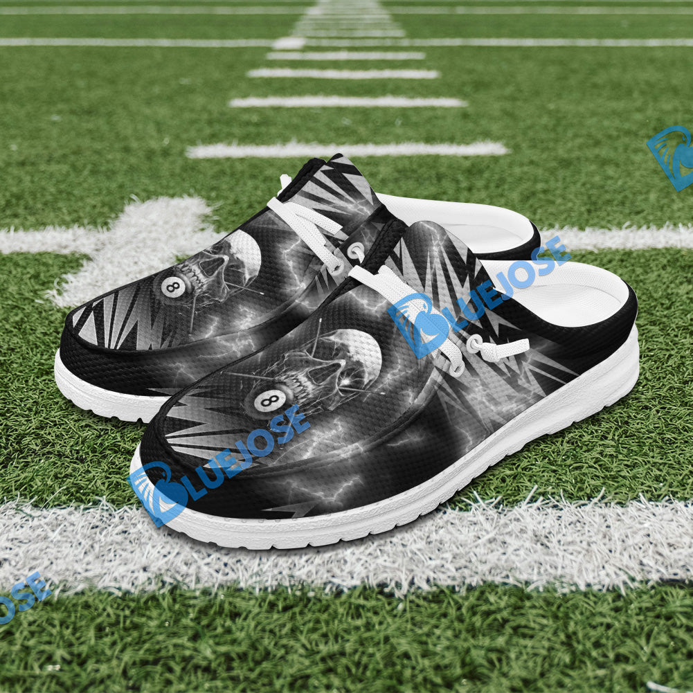 BlueJose Billiards Ball 8 Deadly Thunder Skull Mesh Dude Shoes (6 Colors)