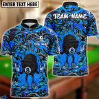 BlueJose Billiards 8 Ball Fire Graffiti Hip Hop Swag Personalized Name, Team Name Unisex Shirt (4 Colors)