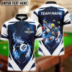 BlueJose Billiards 8-Ball Infernal Break Customized Name, Team Name 3D Shirt (4 Colors)
