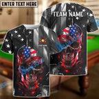 BlueJose Billiard Ball 9 American Skull Metal Art Personalized Name, Team Name Unisex Shirt