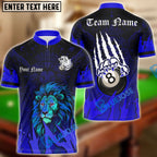 BlueJose Billiards Ball 8 Lion Wings Claws Personalized Name Shirt (6 Colors)