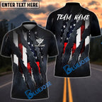BlueJose Billiards Ball 8 American Flag Claw Ripped Patriotic Style Customized Name, Team Name 3D Shirt