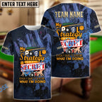 BlueJose Billiards My Pool Strategy Is Secret Even I Don‚Äôt Know Customized Name, Team Name 3D Shirt