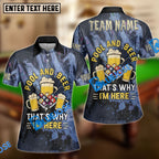 BlueJose Billiards Pool And Beer That‚Äôs Why I‚Äôm Here Customized Name, Team Name 3D Shirt
