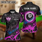 BlueJose Billiards 8 Ball Wing Personalized Name, Team Name Shirt (6 Colors)
