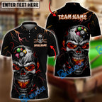 BlueJose Billiards Thunder Lightning Skull Personalized Name Shirt (4 Colors)