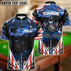 BlueJose Billiards Ball 8 Lightning American Pattern Customized Name 3D Shirts