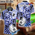 BlueJose Billiards Yinyang Ball 8 & Ball 9 Electric Theatrical Personalized Name Team Name Unisex Shirt (4 Colors)