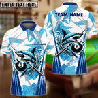 BlueJose Billiards Shark 8 Ball Line Pattern Personalized Name, Team Name Unisex Shirt ( 4 Colors )