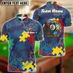 BlueJose Billiards 8 Ball Autism Awareness Puzzle Personalized Shirt