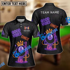 BlueJose Billiards 8-Ball Good Vibes Neon Crown Personalized Name Shirt (4 Colors)