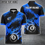 BlueJose Billiards Ball 8 Ink Fire Dragon Personalized Name Shirt (6 Colors)