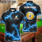 BlueJose Billiards Ball 9 The Power Of The God Of Thunder Personalized Name Shirt (4 Colors)