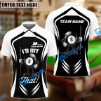 BlueJose Billiards Ball 8 Pool I'd Hit That Personalized Name Shirt (4 Colors)