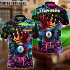 BlueJose Billiards 8-Ball Pool Graffiti King Personalized Name, Team Name Unisex Shirt