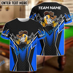 BlueJose Billiards 9 Ball Cowboy Gunny Premium Personalized Name, Team Name Unisex Shirt (4 Colors)
