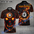 BlueJose Billiards Ball 8 Hell Flame Skull Personalized 3D Shirt (4 Colors)