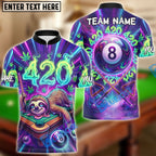 BlueJose Billiards Ball 8 420 Sloth Vibes Personalized Shirt