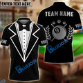 BlueJose Billiards Ball 9 Tuxedo Crown Black Customized Name, Team Name 3D Shirt