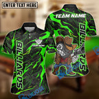 BlueJose Billiards Cowboy 8 Ball Lightning Splash Street Art Customized Name, Team Name 3D Shirt (6 Colors)