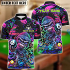 BlueJose Billiards Angry Monkey Pool 8 Ball Neon Graffiti Personalized Shirt