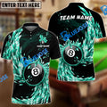 BlueJose Billiards Ball 8 Breath Of Ice Personalized Name, Team Name Shirt (6 Colors)