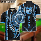 BlueJose Billiards 8 Ball Gold Mandala Personalized Name Shirt (4 Colors)