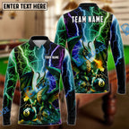 BlueJose Billiards Dragon Lighting Personalized Name, Team Name Shirt
