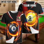 BlueJose Billiards Ball 8 And 9 Wind Blade Personalized Shirt (6 Colors)