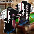 BlueJoses Billiards Ball 10 Punisher Skull Flame American Flag Customized Name, Team Name 3D Shirt