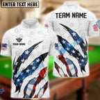 BlueJose Billiards Ball 8 Patriotic Scratch Personalized Shirt (2 Colors)
