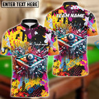 BlueJose Billiards Ball 8 Pool Yellow Graffiti Personalized Name, Team Name Unisex Shirt