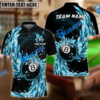 BlueJose Billiards Ball 8 Breath Of Ice Personalized Name, Team Name Shirt (6 Colors)