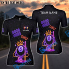 BlueJose Billiards 8-Ball Good Vibes Neon Crown Personalized Name Shirt (4 Colors)