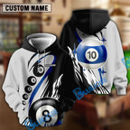 BlueJose Billiards 8-Ball & 10-Ball Personalized Name, Team Name Shirt