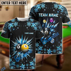 BlueJose Billiards Ball 8 Frozen Ice Personalized Name, Team Name Unisex Shirt