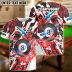 BlueJose Billiards Ball 8 Grunge Shark Personalized Name Shirt (4 Colors)