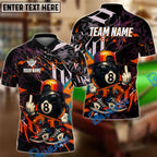 BlueJose Billiards Street Style 8-Ball Personalized Name Shirt (4 Colors)