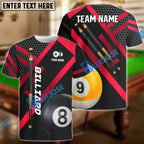 BlueJose Billiards Metalic Style Personalized Name Shirt (4 Colors)