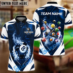 BlueJose Billiards 8-Ball Infernal Break Customized Name, Team Name 3D Shirt (4 Colors)