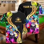 BlueJose Billiards Ball 8 Golden Smoke Pattern Personalized Shirt (2 Colors)