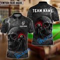 BlueJose Billiards 8 Ball Skull Spider Web Eyes Personalized Name, Team Name Unisex Shirt (4 Colors)