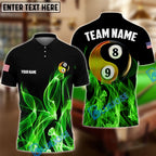 BlueJose Billiards Ball 8&9 Heavenly Flame Personalized Name, Team Name Unisex Shirt