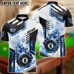 BlueJose Billiards Ball 8 Premium Line Smoke Personalized Name Shirt (4 Colors)
