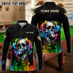 BlueJose Billiards Colorful Skull Personalized Name, Team Name Unisex Shirt