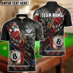 BlueJose Billiards 8 Ball Canadian Flag Ripped Claw Personalized Shirt