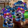BlueJose Billiards 8 Ball Serious Never Give Up Graffiti Personalized Name Shirt (4 Colors)