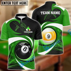 BlueJose Billiards 8 Ball & 9 Ball Stormeye Personalized Name, Team Name Unisex Shirt (6 Colors)