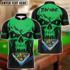 BlueJose Billiards Ball 8 Skull Personalized Name & Team Name Shirt (4 Colors)