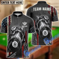 BlueJose Billiards Ball 8 Abstract Grunge Texture Personalized Name, Team Name Shirt (6 Colors)
